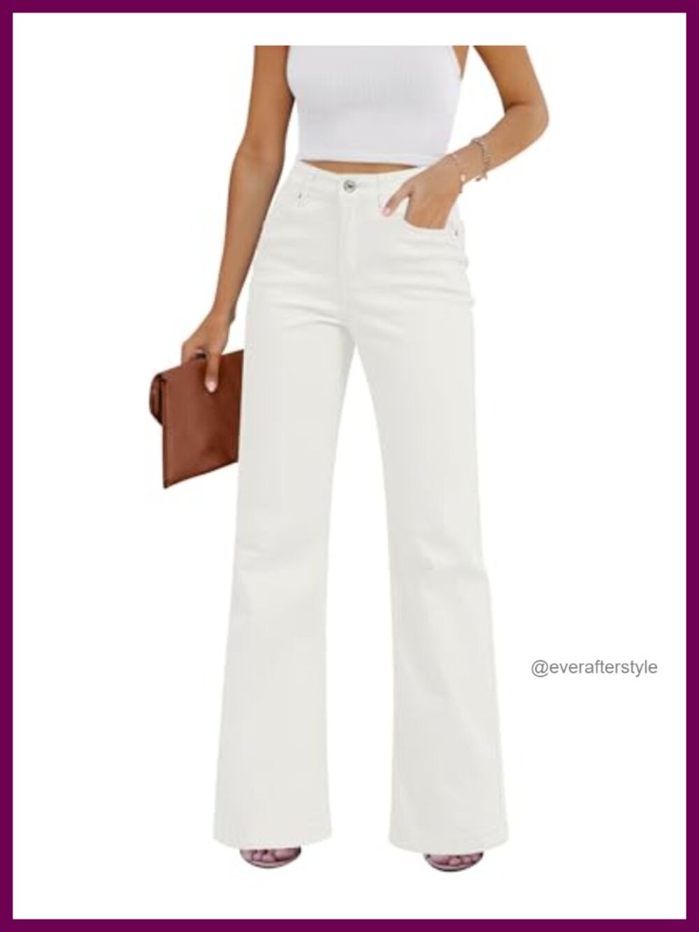 High Rise Wide Leg Stretchy Flare Jeans